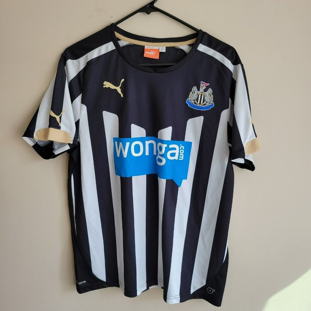 Puma Newcastle United Futbol Soccer Jersey Size S Black Lucero 14